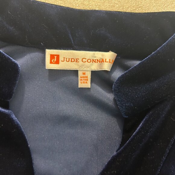 Jude Connally Chris Top Stretch Velvet Navy size Medium - Picture 4 of 4